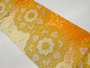 リサイクル　華紋に草花模様織出し袋帯